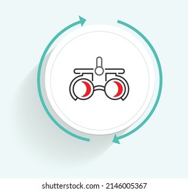 Comprehensive eye examination icon vector design
