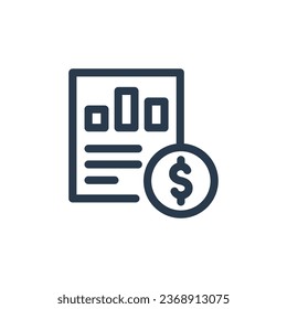 Comprehensive Financial Report vector icon illustration