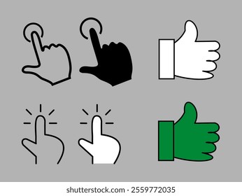 Comprehensive Hand Sign Icon Set