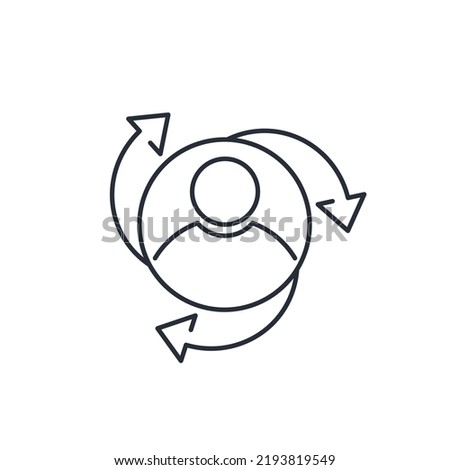 Comprehensive help. Expert advice. Vector linear icon isolated on white background.