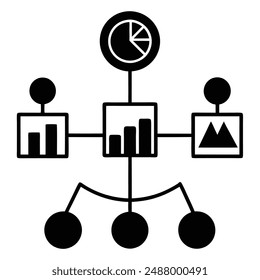 Comprehensive marketing strategy silhouette vector art illustration design, perfect for business plans, promotional campaigns, and corporate presentations. Ideal for visualizing strategic goals.