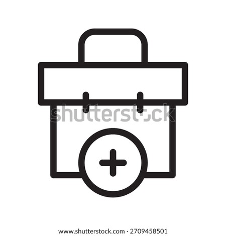 Comprehensive Medical Bag-Plus icon collection featuring healthcare and emergency kit symbols for clinics, hospitals, and patient care
