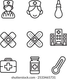 Comprehensive Medical Care Icons for Healthcare Professionals