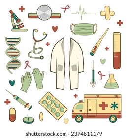 Paquete Vector Profesional Médico Integral, una colección curada de activos vectores de alta calidad que giran alrededor del mundo de la salud y la medicina.
