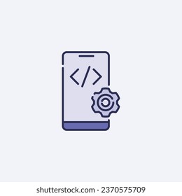 Comprehensive Mobile Development Icon - App Development, Mobile App Design, and Software Development Symbol - Perfect for Mobile Programming, Coding, and Mobile UI Concept
