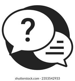 Comprehensive Question and Answer (QA) Icon: Interactive Knowledge Sharing and Problem Solving Symbol
