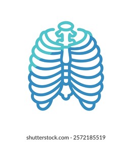 Comprehensive Rib Cage Anatomy Vector Design