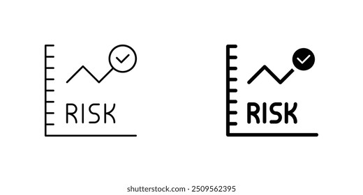 Comprehensive Risk Assessment Measure Analysis Indicator Icons set for Business Management, Strategy Planning, Financial Risk Evaluation, Safety and Health Risk Analysis, Uncertainty Quantification