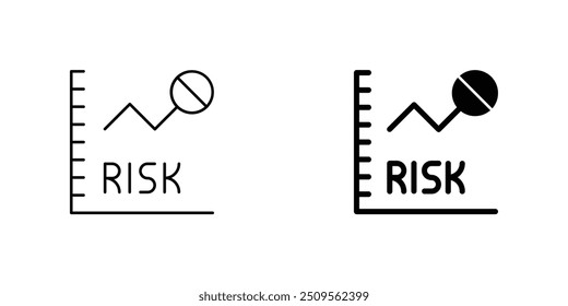 Comprehensive Risk Assessment Measure Analysis Indicator Icons set for Business Management, Strategy Planning, Financial Risk Evaluation, Safety and Health Risk Analysis, Uncertainty Quantification