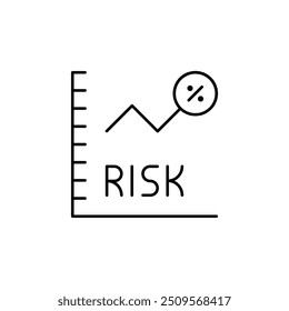 Comprehensive Risk Assessment Measure Analysis Indicator Icon for Business Management, Strategy Planning, Financial Risk Evaluation, Safety and Health Risk Analysis, Uncertainty Quantification