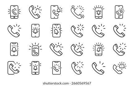 A comprehensive set of 24 black and white line icons representing diverse concepts such as business strategy, education, customer service, and daily life activities.
