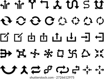 Comprehensive Set of Arrow Icons and Navigation Symbols
