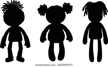 A comprehensive set of black silhouettes featuring various species of tuna, sailfish, and marlin in different swimming poses. These high-contrast graphic icons are perfect for seafood branding, commercial fishing industry materials, educational charts, and marine-themed digital designs.