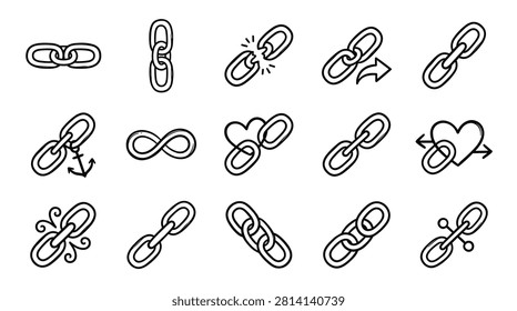 Comprehensive set hand drawn