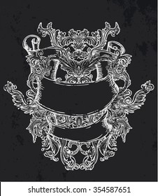 A comprehensive set of high detail Design grunge Chalkboard Labels and ribbons. Vector elements over blackboard. Copy space for your text. 