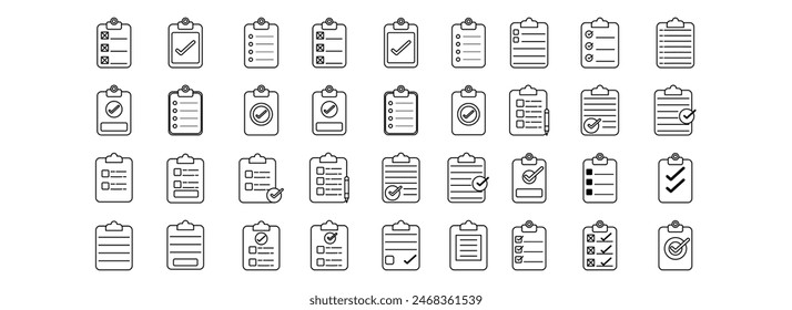 Comprehensive Set of Vector Icons Templates for Efficient Planning
