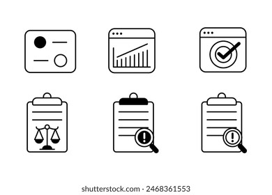 Comprehensive Set of Vector Icons Templates for Efficient Planning