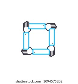 Comprehensive Support Linear Icon Concept. Comprehensive Support Line Vector Sign, Symbol, Illustration.