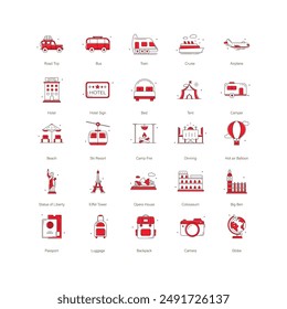 Comprehensive Travel Vector Icon Design Collection