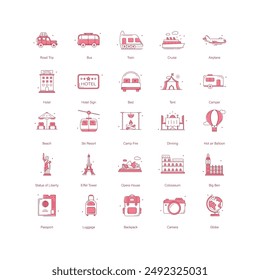 Comprehensive Travel Vector Icon Design Collection