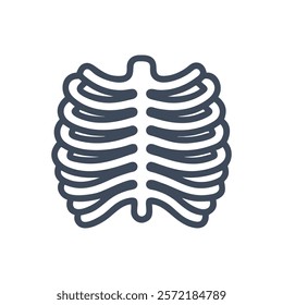 Comprehensive True Ribs Anatomy Vector Design