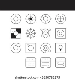 A comprehensive vector set of web design elements and internet business icons, featuring essential symbols for communication, social media, and mobile interface