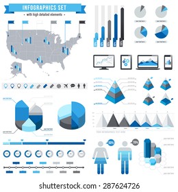 A Comprehensive Vector Template Set For Info Graphics.