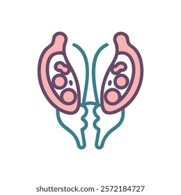 Comprehensive Ventricles Anatomy Vector Design