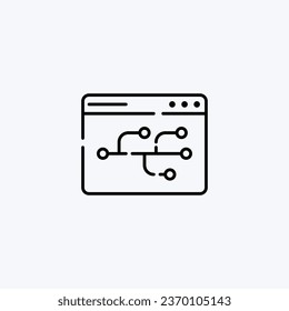 Comprehensive Version Control Icon - Git, Source Code Management, Software Versioning, and Code Repository Symbol - Perfect for VCS, Change Tracking, and Software Development Concepts