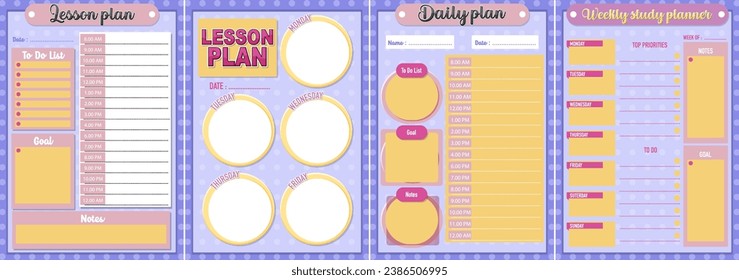 A comprehensive and visually appealing study plan schedule for children