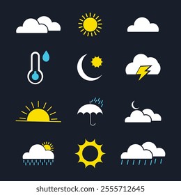 Comprehensive Weather Icon Set: From Sunshine to Storms
