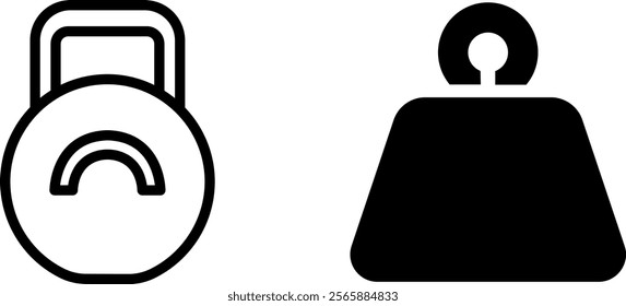 Comprehensive Weight Vector Icon Set – Fitness and Measurement Symbols