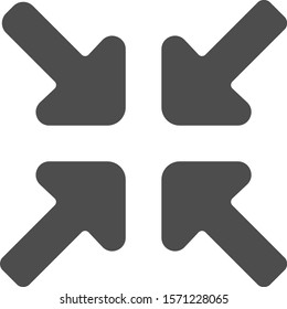 Compress arrow alt icon or sign and Compress arrow symbol vector