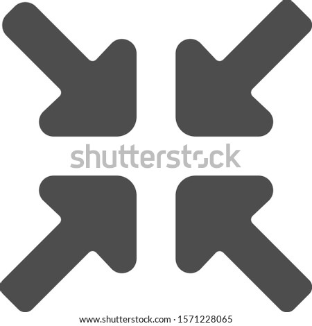 Compress arrow alt icon or sign and Compress arrow symbol vector