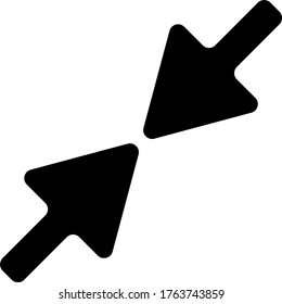 compress arrows alt vector icon