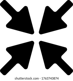 compress arrows alt vector icon