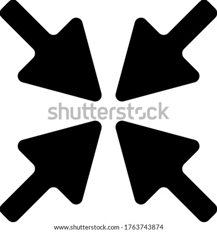 compress arrows alt vector icon