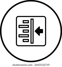 Compress data icon within a circle frame conveying file reduction and efficiency