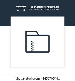 compress folder icon design vector illustration