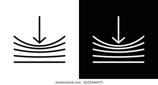 Compress icon concept stroke on white background