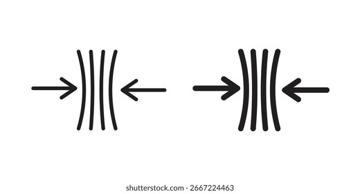 Comprimir icono. doodle Vectores gráficos