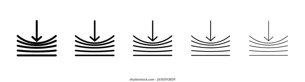 Compress icon graphic set. trendy stroke line style