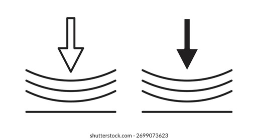 Icono de compresión simple plana tendencia Diseño gráfico moderno logotipo abstracto