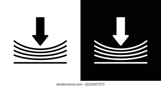 Compress icon simple line vector. Symbol, logo.