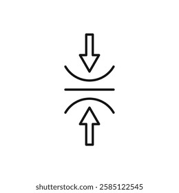 Compress icon. simple thin line vector icon