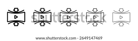 compress icon simple vector outline logo