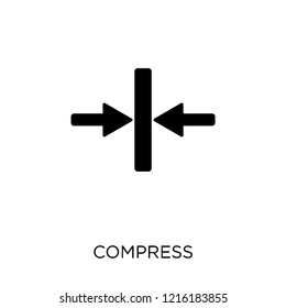 Compress icon. Compress symbol design from Web navigation collection. Simple element vector illustration on white background.