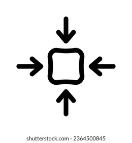 Compress Icon Vector Symbol Design Illustration