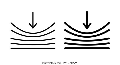 Compress icons. thin line vector icons