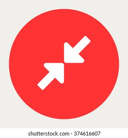 Compress navigation button.Vector illustration.